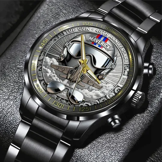Discover Top Gun 40th Anniversary 2026 Black Stainless Steel Watch