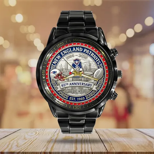 Discover Patriots 65th Anniversary 2025 Black Stainless Steel Watch