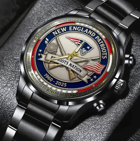 Discover Nw England Patriot 65Th Anniversary Black Stainless Steel Watch