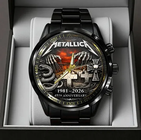 Discover Metllic 45Th Anniversary 2026 Black Stainless Steel Watch