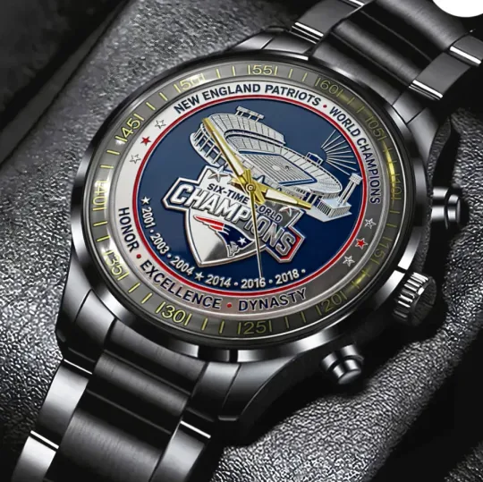Discover Nw England Patriot 65Th Anniversary 2025 Black Stainless Steel Watch