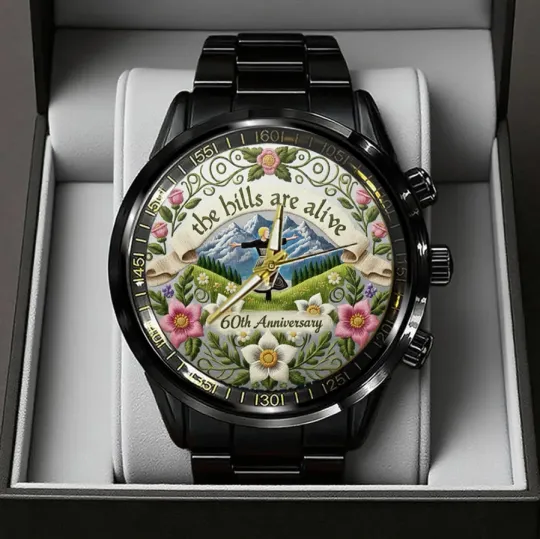 Discover The Sound of Music 60th Anniversary Black Stainless Steel Watch