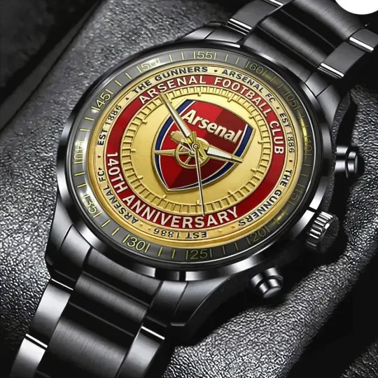 Discover 1Arsenal FC 140th Anniversary Black Stainless Steel Watch