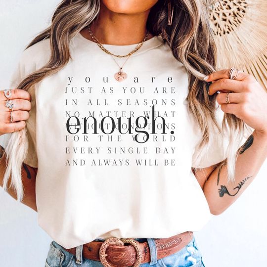 Discover Always Enough Svg, Keep Shining Png,Inspirational Tshirt Print, Motivational, Positive Saying, Crafting gift idea Cricut, Original Design