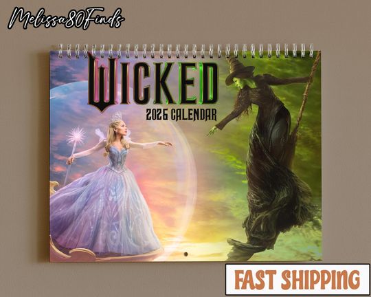 Discover Wicked 2026 Calendar, Monthly Planner for Fans, Magical Wall Decor, Gift for Musical Lovers