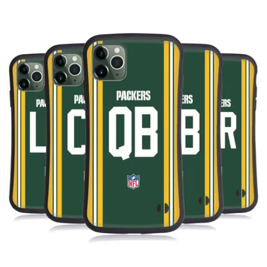 football GREEN BAY PACKERS POSITIONS & LOGO HYBRID CASE FOR APPLE iPHONES PHONES