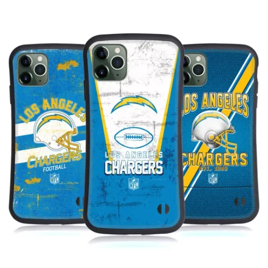 football LOS ANGELES CHARGERS LOGO ART HYBRID CASE FOR APPLE iPHONES PHONES