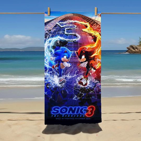 Discover Towel Beach Towels Large S-Sonics The Hedgehogs Travel