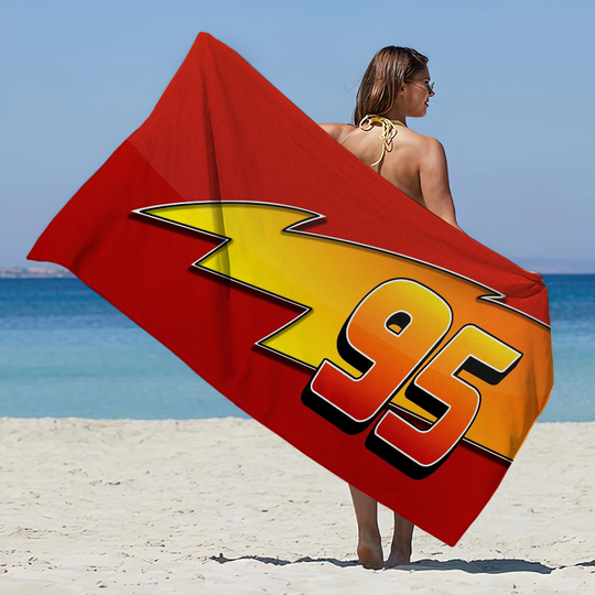 Discover L-Lightning M-McQueen 95 Car Towel Beach Towel