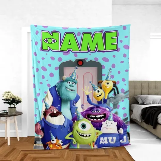 Discover Personalized Disney Monster Inc Characters Group Fleece Blanket