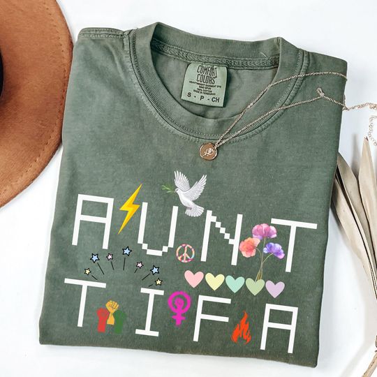 Discover Aunt Tifa Comfort Colors Shirt, Feminist Resistance Tee