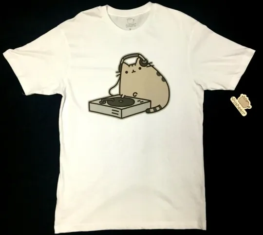 Pusheen The Cat DJ T-Shirt, Licensed