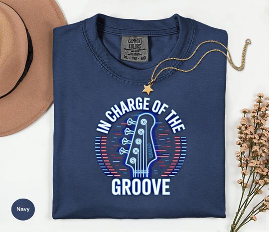 Discover In Charge of the Groove Comfort Colors Shirts, Music Lover Gift, Bass Guitar Shirt