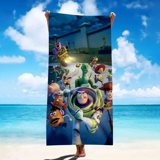 Woody and Buzz Lightyear Themed Beach Towel