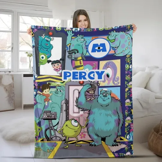 Discover Disney Monster Inc Magic Kingdom Cute Friends Customize Fleece Blanket