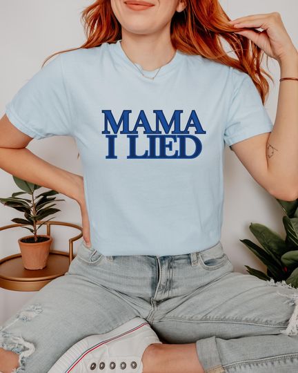 Discover Mama I Lied Megan Moroney Lyrics Concert T-Shirt, Unisex Garment-Dyed Tee, Country Music Gift