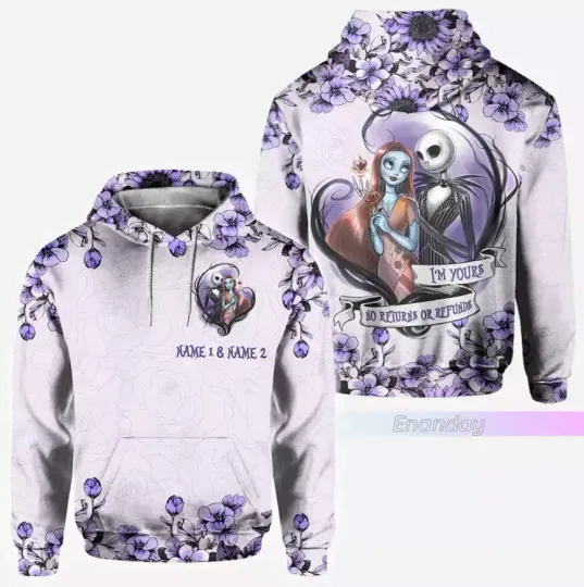 Jack And Sally 3D Hoodie