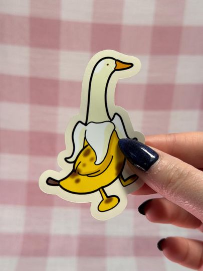 Discover Banana Goose Kawaii Vinyl Sticker