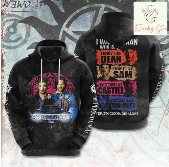 Supernatural 3D Hoodie, Halloween Xmas Gift