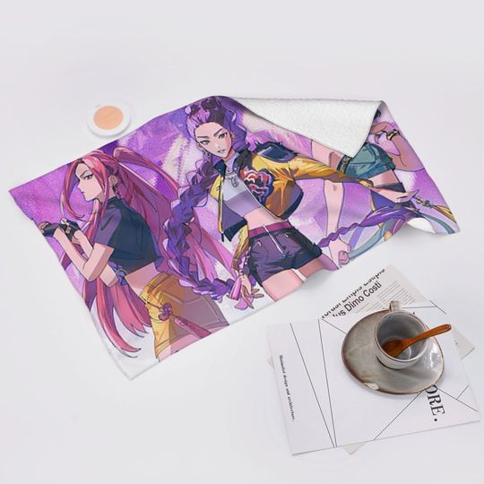 Custom Kpop Demon Hunters Huntrix Movie Soft Face Towel