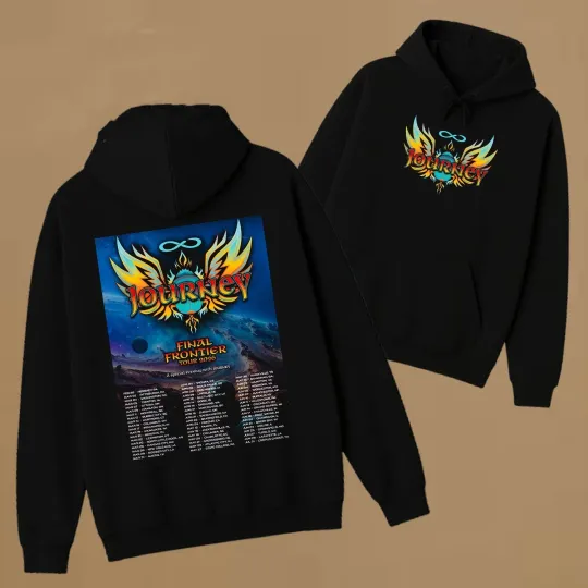 Discover Journey Band Final Frontier Tour 2026 Music Concert Double Sided Hoodie TU1674