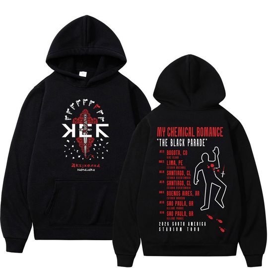 The Black Parade 2026 Tour Hoodies Rock Band My Chemical Romance