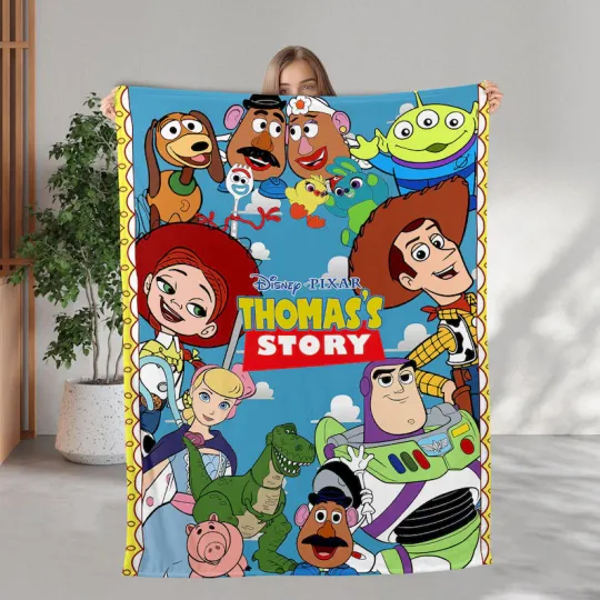 Discover Personalized Disney Toy Story Bed Blanket Gift For Friends, Kids