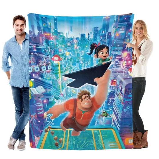 Discover Disney Ralph Breaks The Internet Fleece Bed Blanket Gift For Friends, Kids