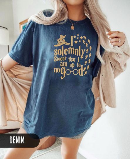 Discover Solemnly Swear I'm Up to No Good T-Shirt | Wizard Marauder's Map Quote