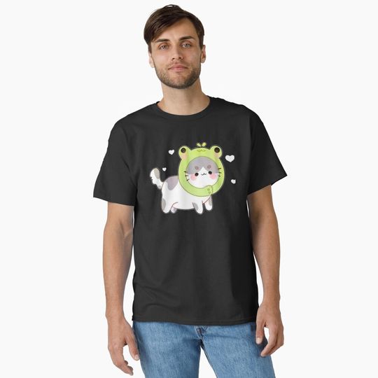 Discover Frog Hat Cat   Classic T-Shirt