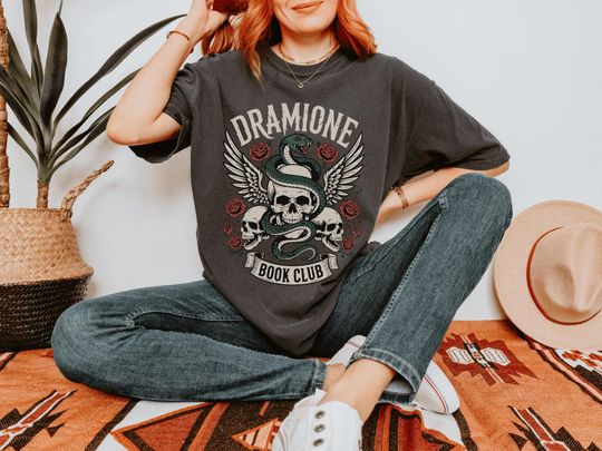Discover Dramione Book Club Graphic Tee: Dark Academia Fanfiction Shirt