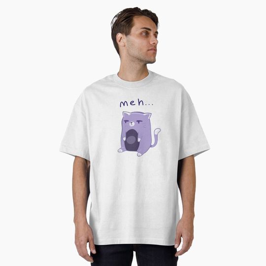 Discover 'meh' Cat Oversized T-Shirt