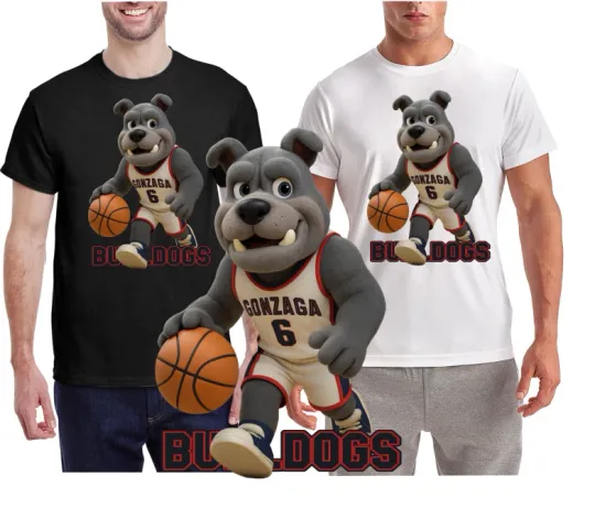 Discover Gonzaga Bulldogs Basketball Mascot T- Shirt