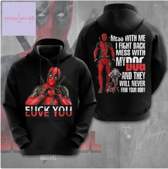 Discover Deadpool And Wolverine 3D Hoodie, Halloween Xmas Gift