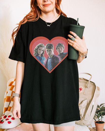 Golden trio Harry Potter t-shirt for Women, Gift for Wizarding World Fans, Magic Wizard T-Shirt, Wizard Tee, Magic. Theme Park T-shirt