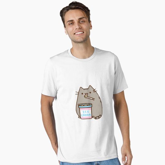 Discover Cute Cat Eating Ice Cream T-Shirt