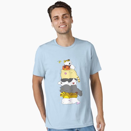 Discover Cats Stack T-Shirt - Kawaii Anime Design - Japanese Gift Idea