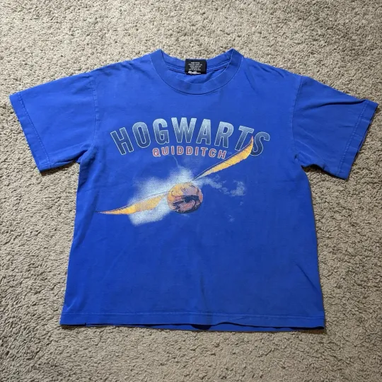 Vintage Harry Potter Quidditch Graphic T-Shirt Youth Kids M 2002 Shirt Sleeve