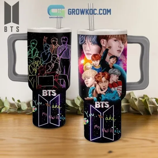 BTS My Universe 40oz Tumbler with Handle