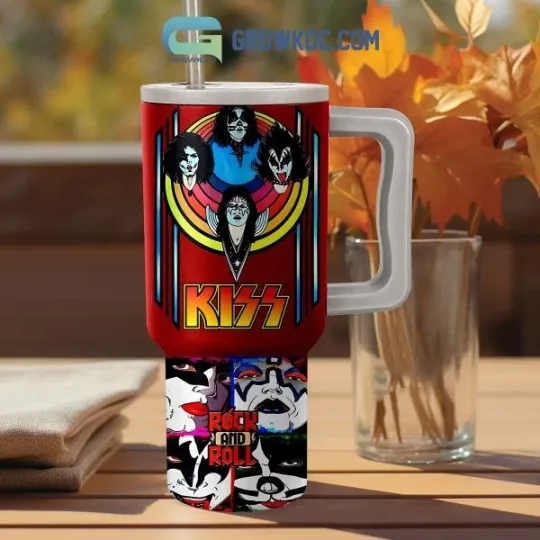 Discover Kiss Rock and Roll Fan 40oz Tumbler with Handle