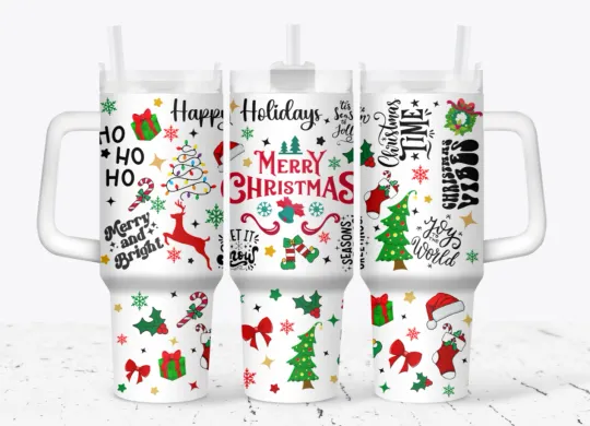 Discover Handmade 40oz Stainless Steel Tumbler with Handle for Home & Living Holidays Gift