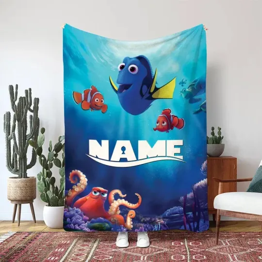 Discover Disney Dory Dory Nemo Fleece Bed Custom Blanket Gift For Fan, Kids