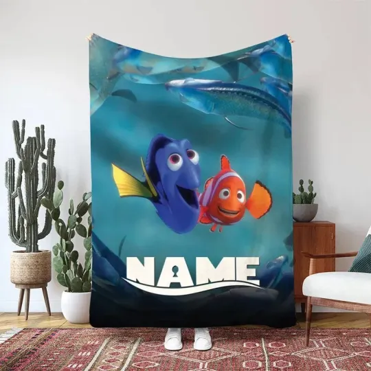 Discover Disney Nemo Nemo Dory Fish Fleece Bed Custom Blanket Gift For Fan, Kids