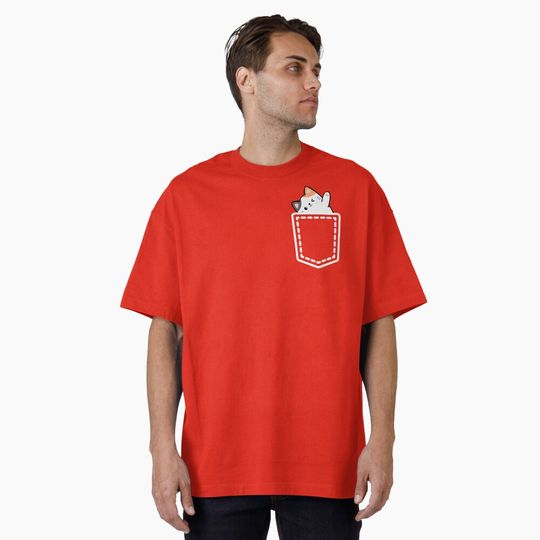 Discover Cute Cat in the Pocket 4 Oversized T-Shirt