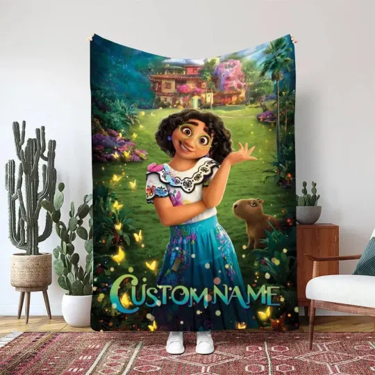 Discover Disney Encanto Mirabel Madrigal Fleece Bed Custom Blanket Gift For Fan, Kids