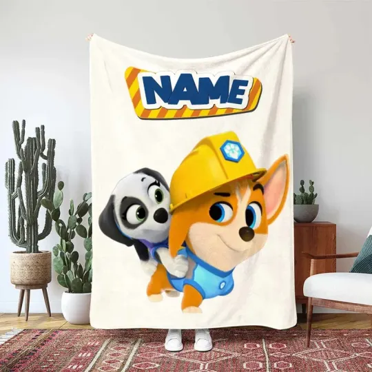 Discover Disney Pupstruction Fleece Bed Custom Blanket Gift For Fan, Kids