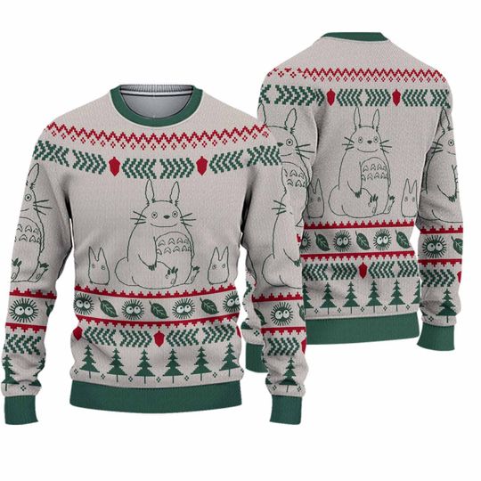 Anime Ghibli Totoro Ugly Christmas Sweater For Fans