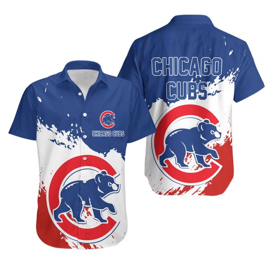 Bear Down Beachside – Chicago Cubs Aloha Shirt With Iconic Bear Hawaiian Shirt