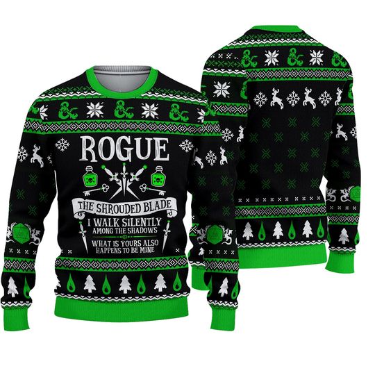 Dnd Classes Rogue 2 Ugly 3D Sweater