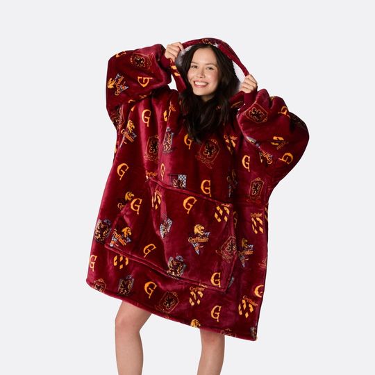 Harry Potter Red Icon Blanket Hoodie Women